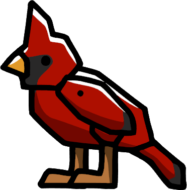 Cardinal Bird - Scribblenauts Unlimited Birds (372x378)