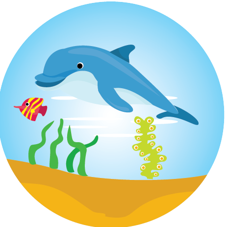 Los Niños Se Imaginan En El Fondo Del Mar Nadando Con - Tye Dye (463x463)