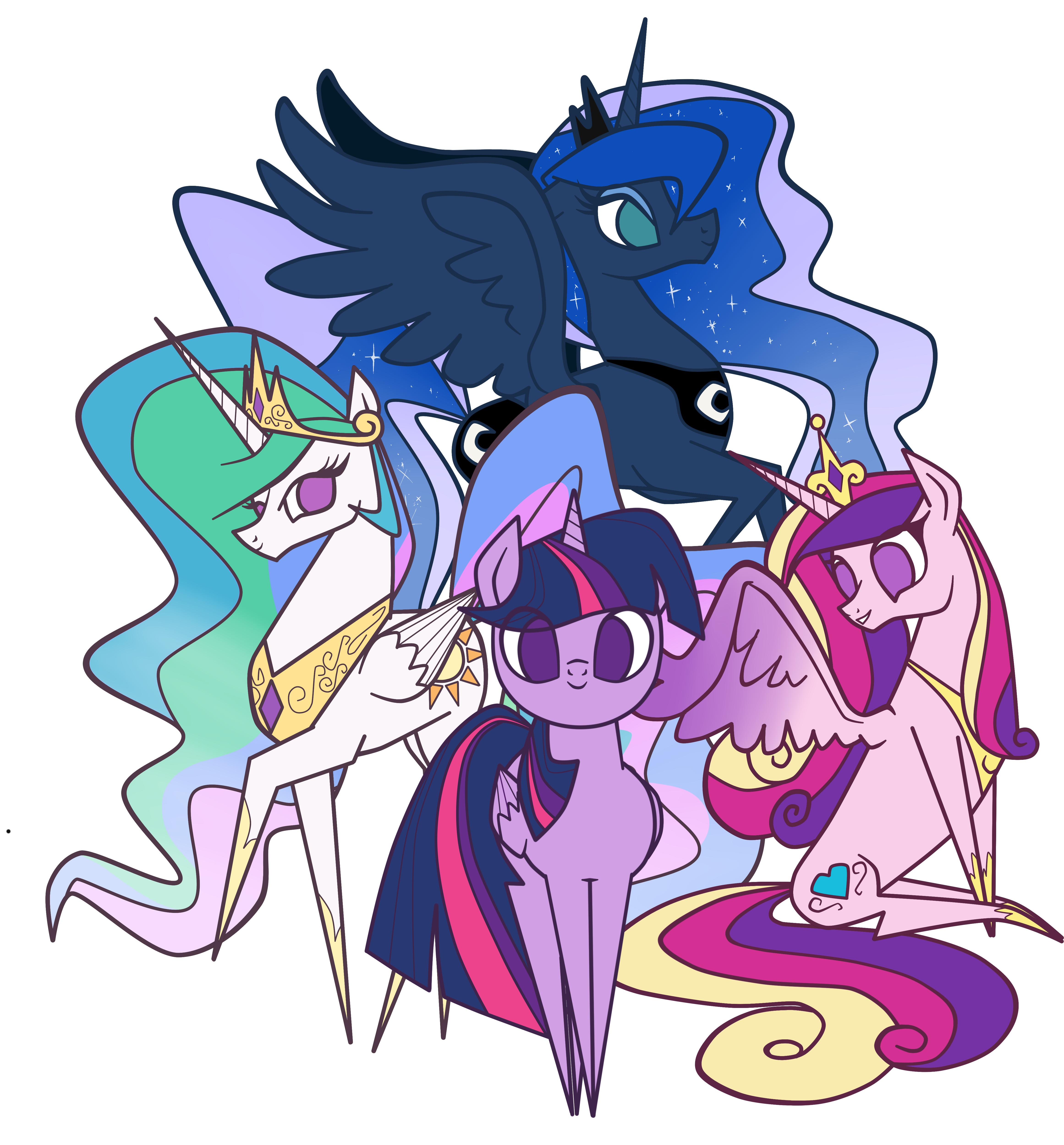 The Princesses Of Equestria By Irethciryatann The Princesses - The Princesses Of Equestria By Irethciryatann The Princesses (5000x5000)