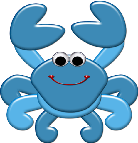 Scrap Del Mar En Tonos Azules - Cartoon (470x488)