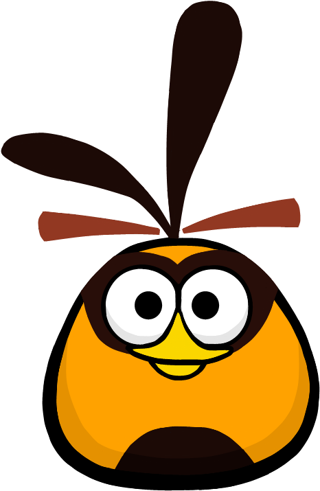 Orange - Angry Birds Orange Bird (663x717)