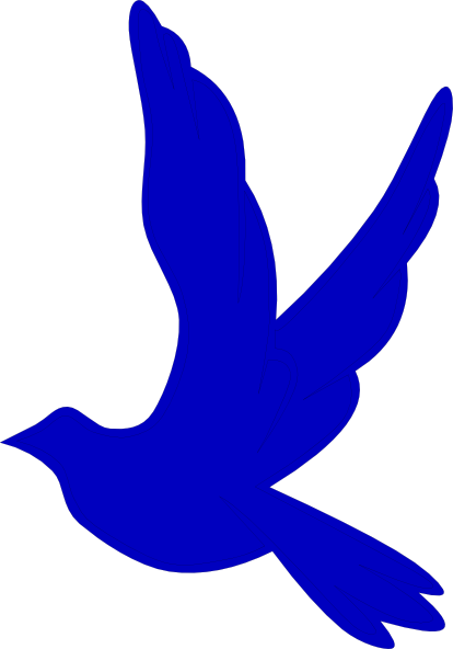 Blue Dove Right Svg Clip Arts 414 X 592 Px - Blue Dove Png (414x592)