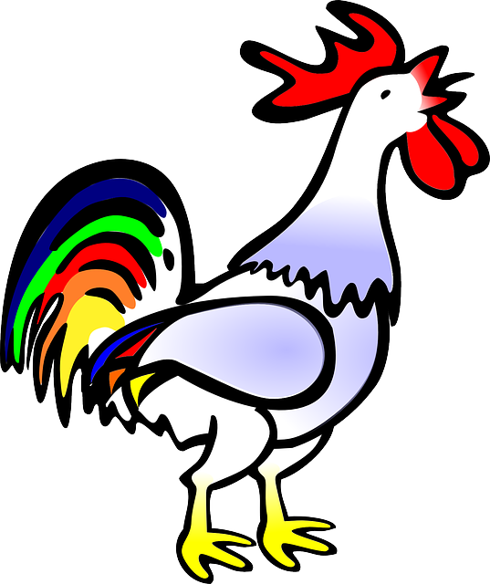 Bird, Cock, Farm, Animal - Rooster Free Clipart (537x640)