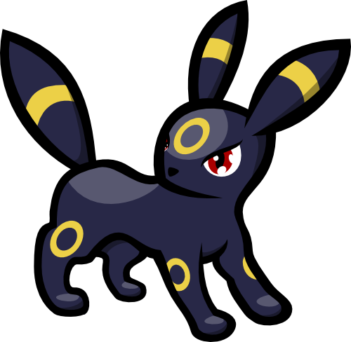 Umbreon Sprite Vector By Kinnichi - Umbreon Shiny Sprite (500x488)