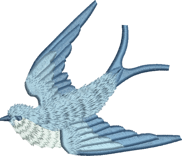 Blue Bird Embroidery Design (632x542)