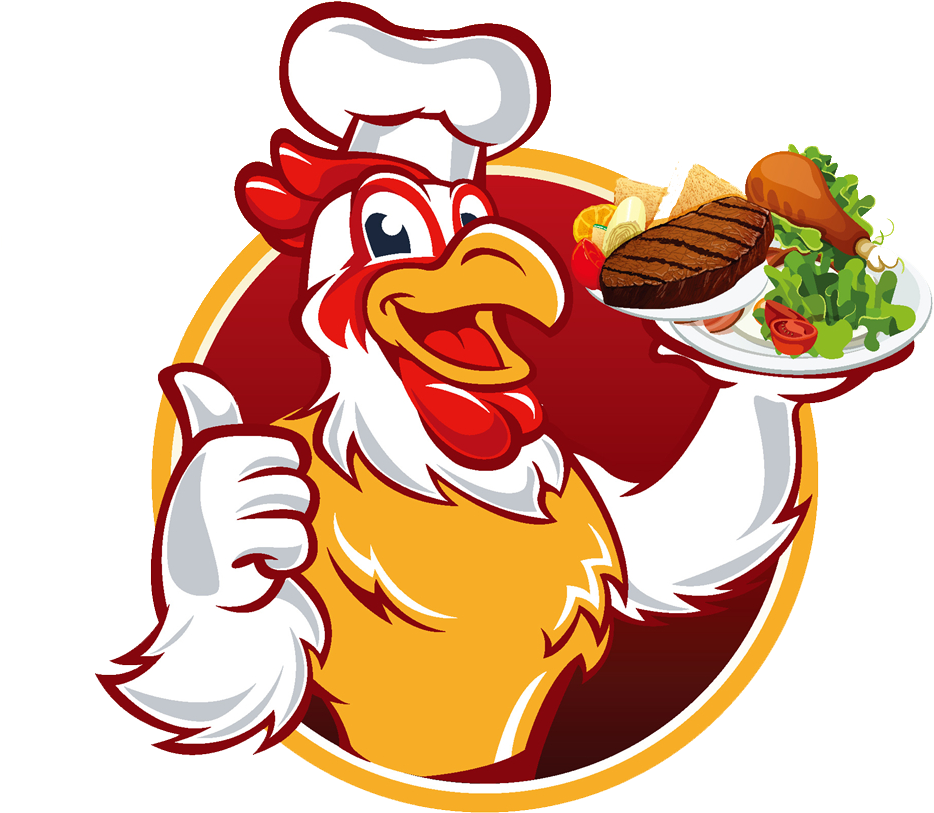 Chicken Meat Chef Cartoon - Chicken Chef Png (1024x1024)