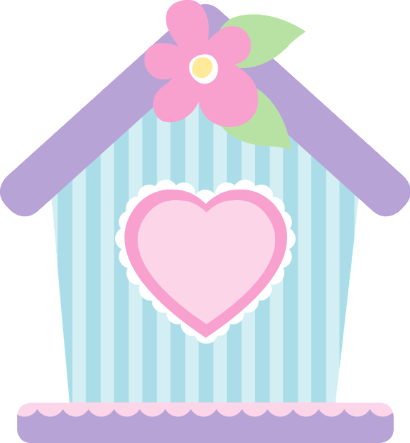 Clip Art - Casa Passarinho Jardim Encantado Png (584x631)