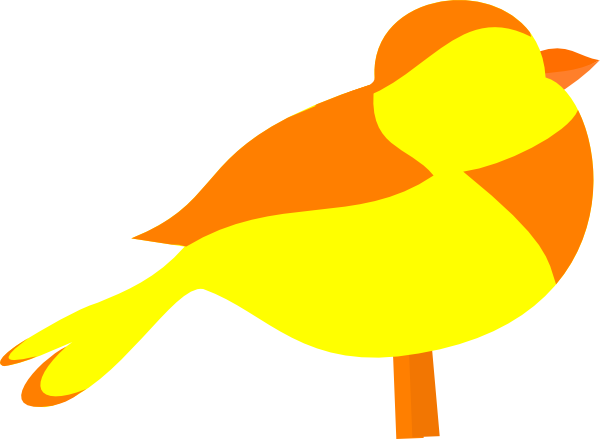 Yellow Bird Easy Clip Art At Clker - Clip Art (600x439)