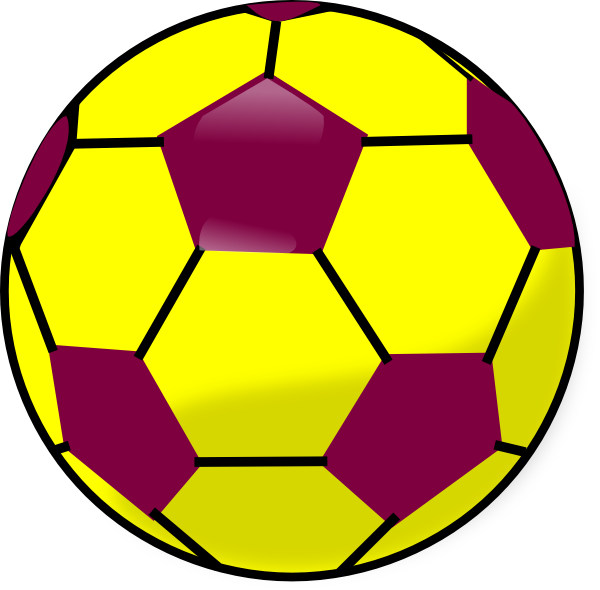 Blue And Yellow Soccerball Clip Art At Clker - Printable Soccer Ball Template (600x590)