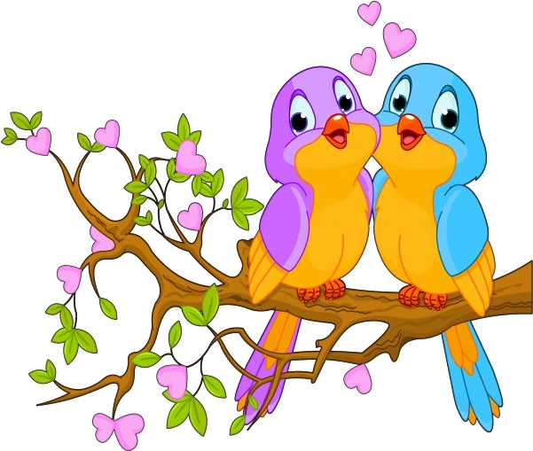 Cute Love Birds Cartoon Clip Art Images - Whatsapp Profile Picture Download (600x600)