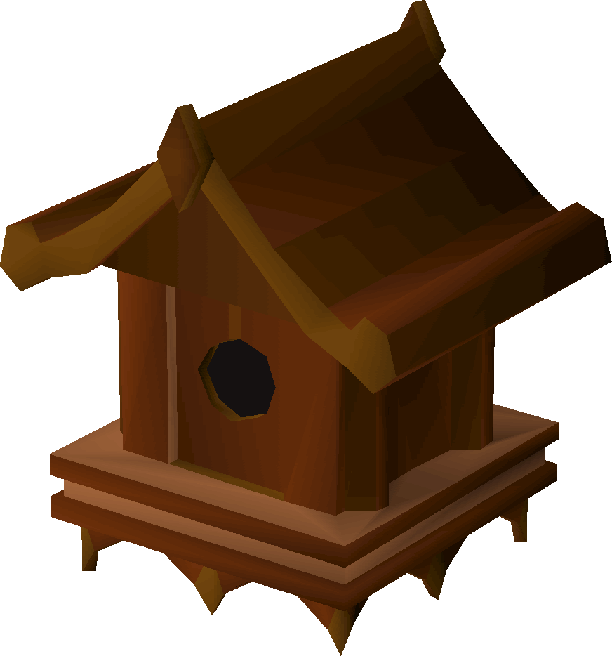 Redwood Bird House Detail Birdhouse With Special Roof (872x934) Png