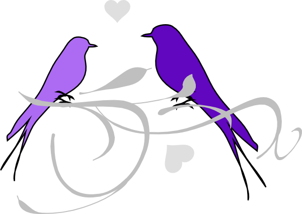 Clip Art Love Birds (600x425)