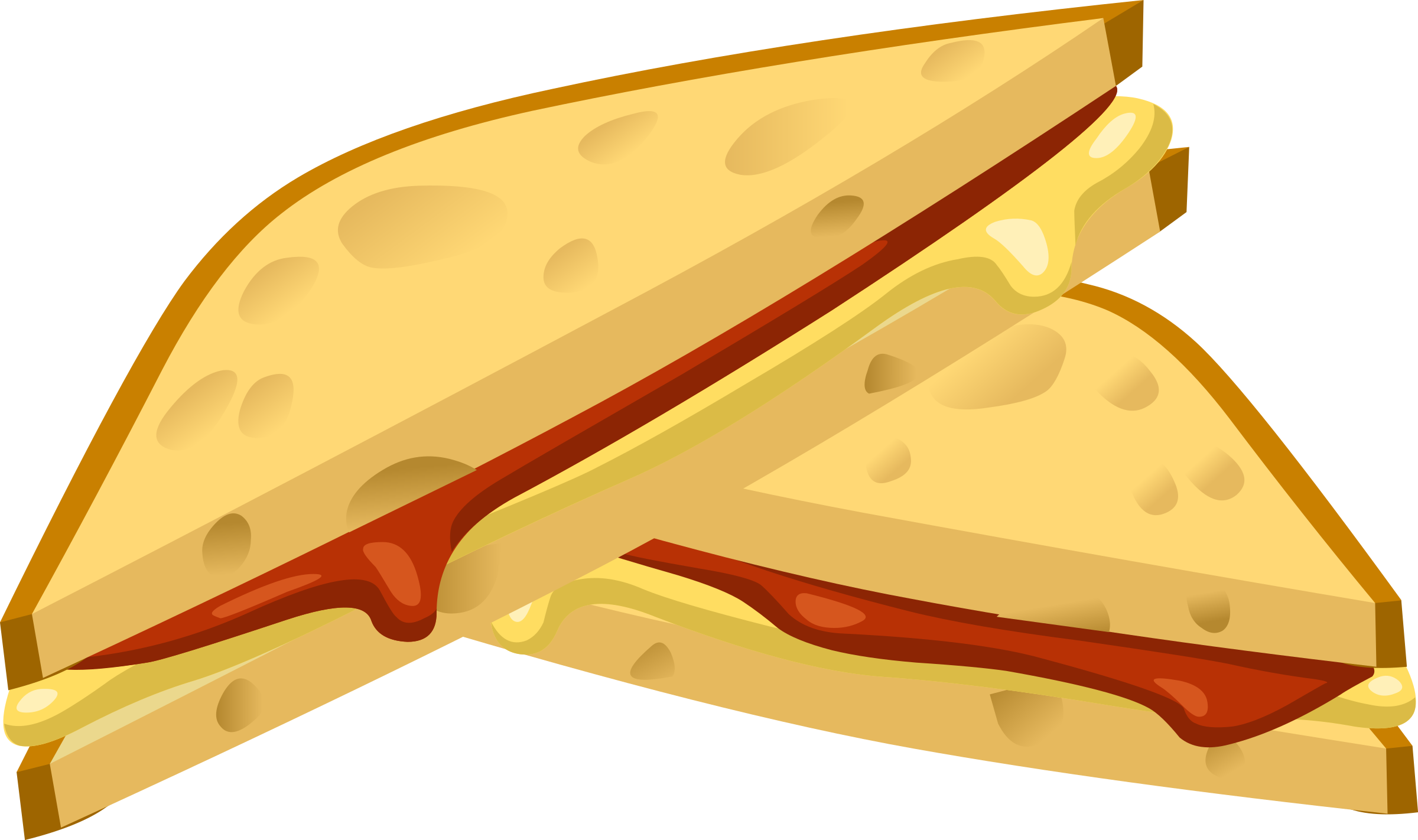 Comfort Food Grilled Cheese An Adorable Fuzzy Plush - Grilled Cheese Clip Art (2400x1422)