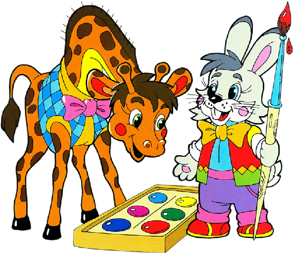 Cute Cartoon Animal Painting - School Cute Animals Png (600x600)