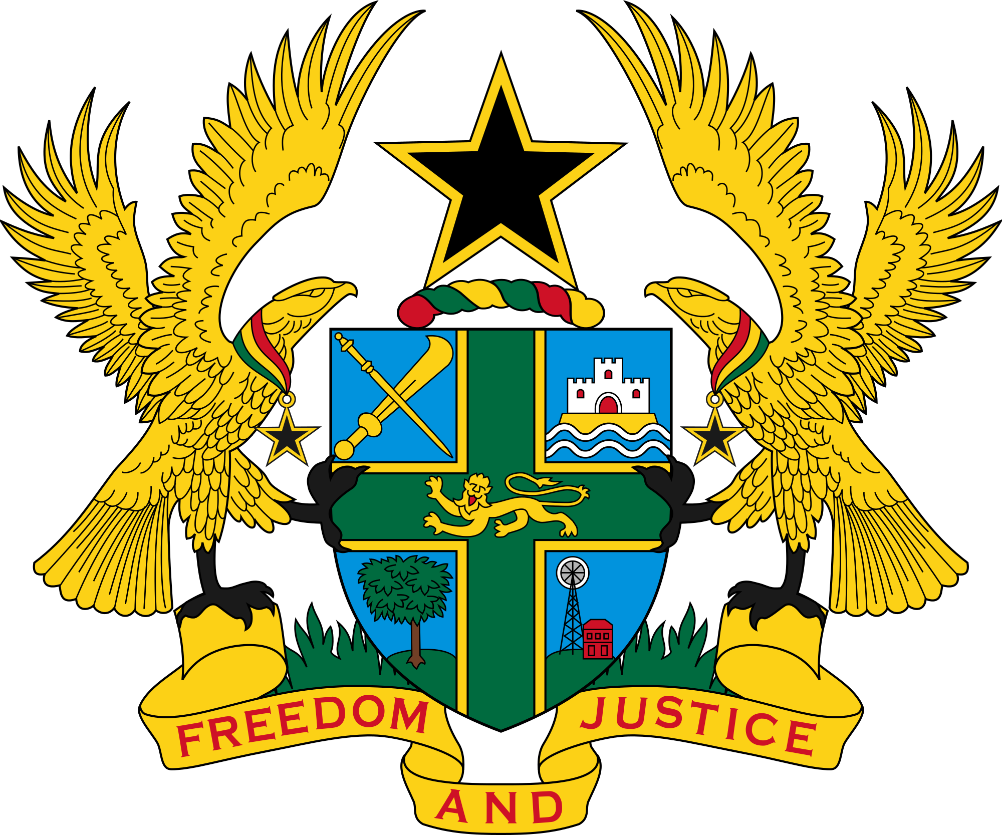 Ghana Coat Of Arms (2000x1667)