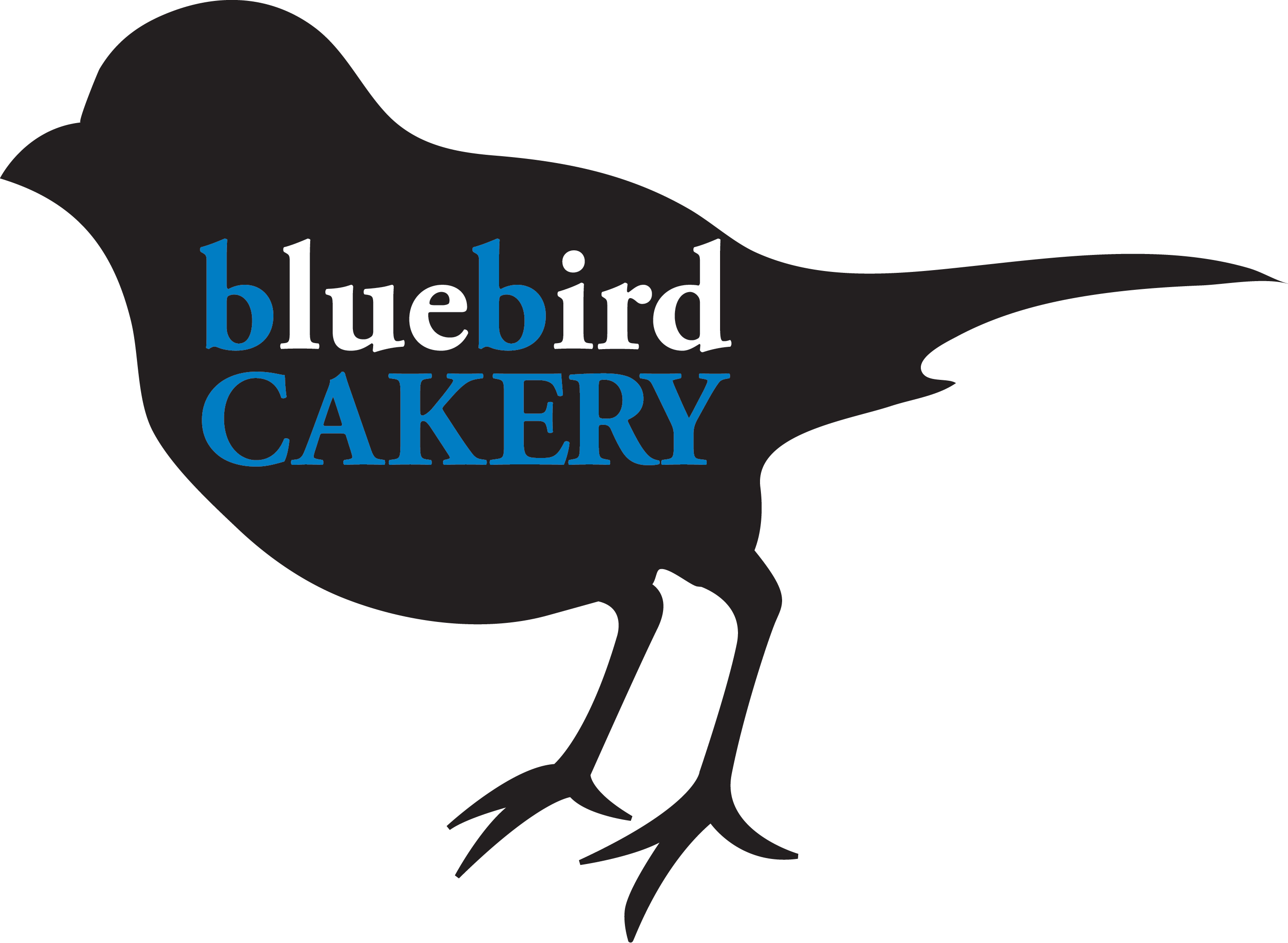 Bluebird Cakery Logo Design Avenue - Bird Silhouette (2803x2053)