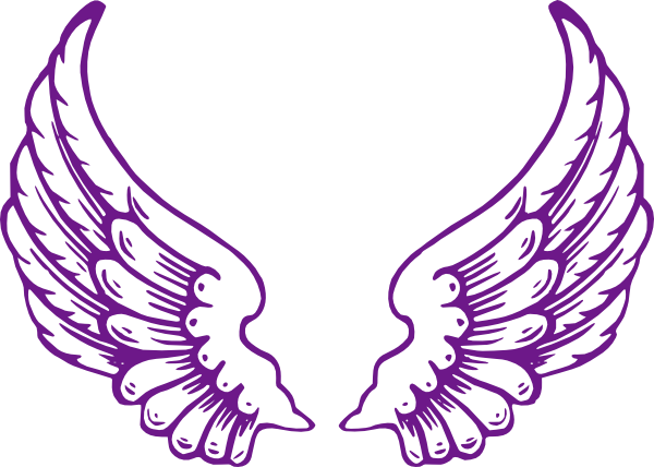 Our Purple Wings - Purple Angel Wings Png (600x428)