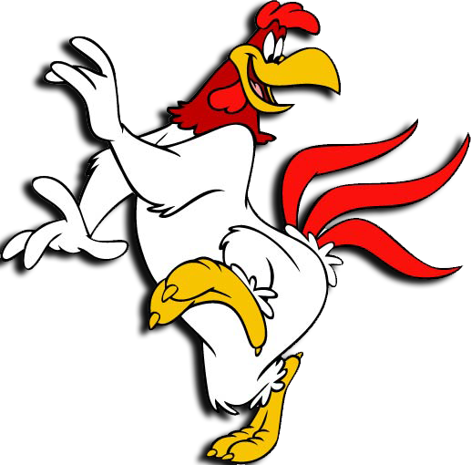 Cartoon Rooster - Fog Horn Leg Horn (517x510)