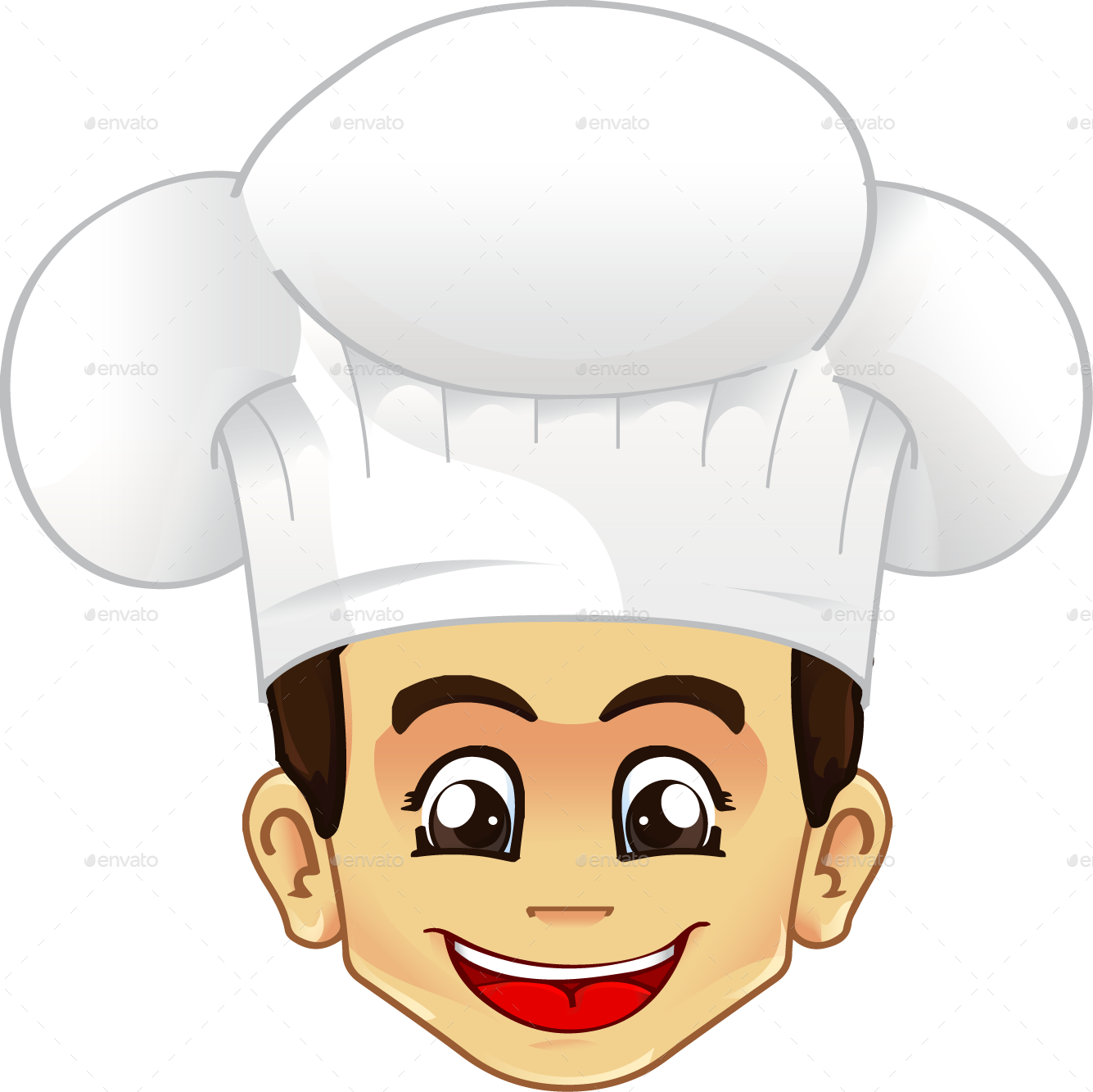 Acc/chef Hat - Cartoon (1335x1333)