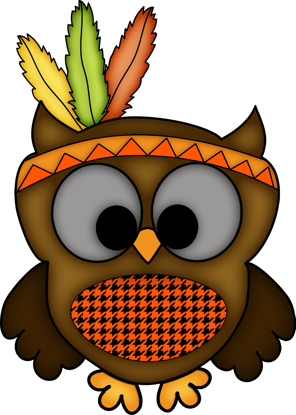 Thanksgiving Owl Sample - Calm Owl Clipart (1036x1450)