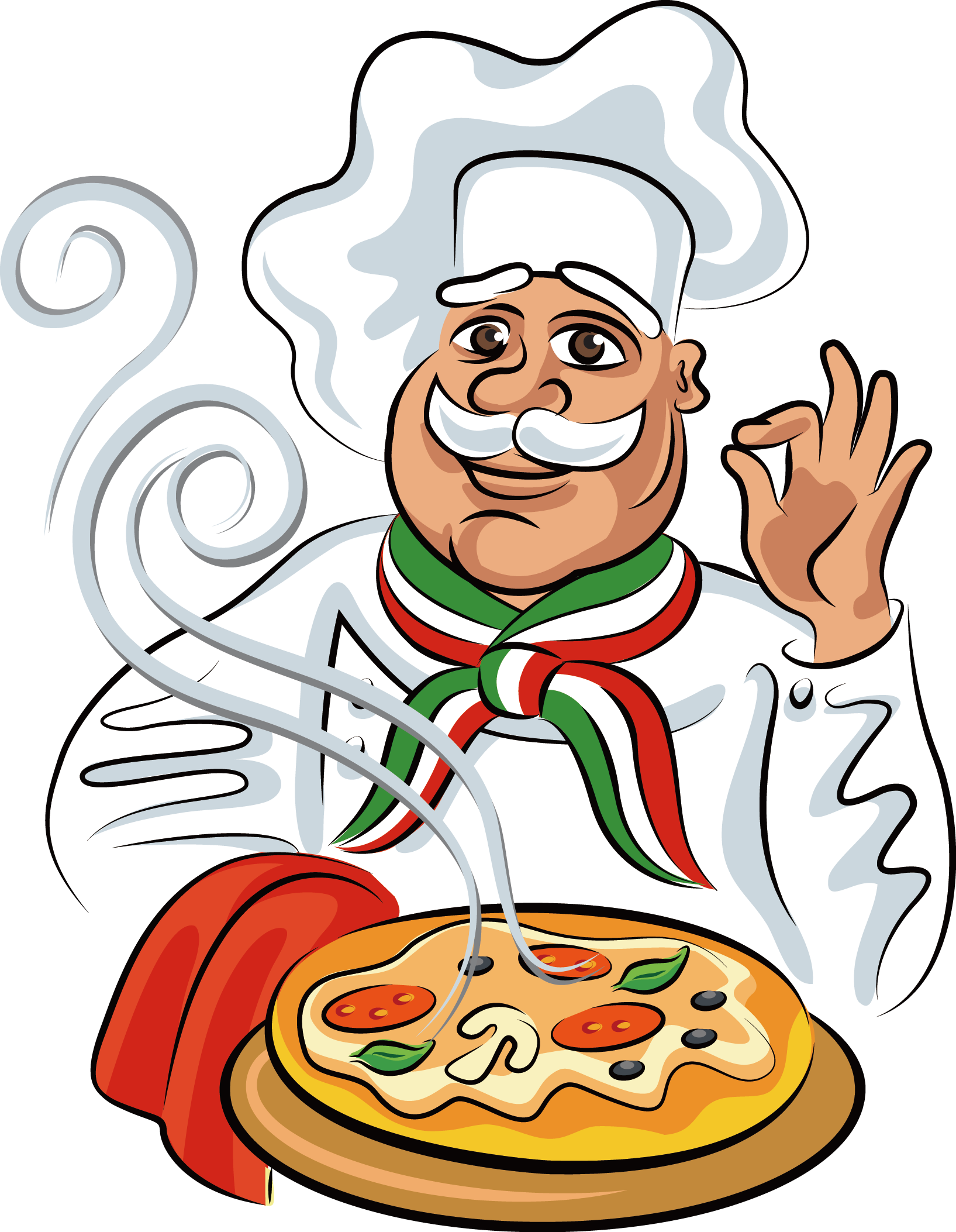 Pizza Italian Cuisine Chef Cook - Pizza Cartoon (1635x2106)