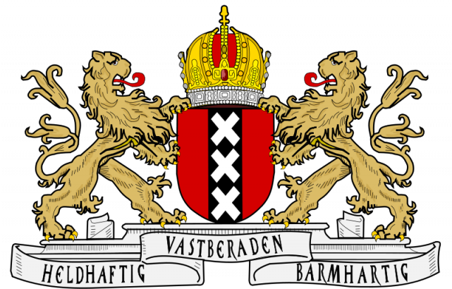 Come & Feel The New Amsterdam Bar - Amsterdam Coat Of Arms (640x453)