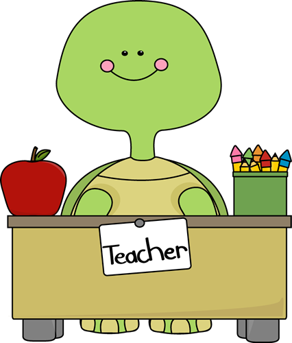 Animal Clipart For Teachers Clip Art Library - Turtle Teacher Clipart (426x500)