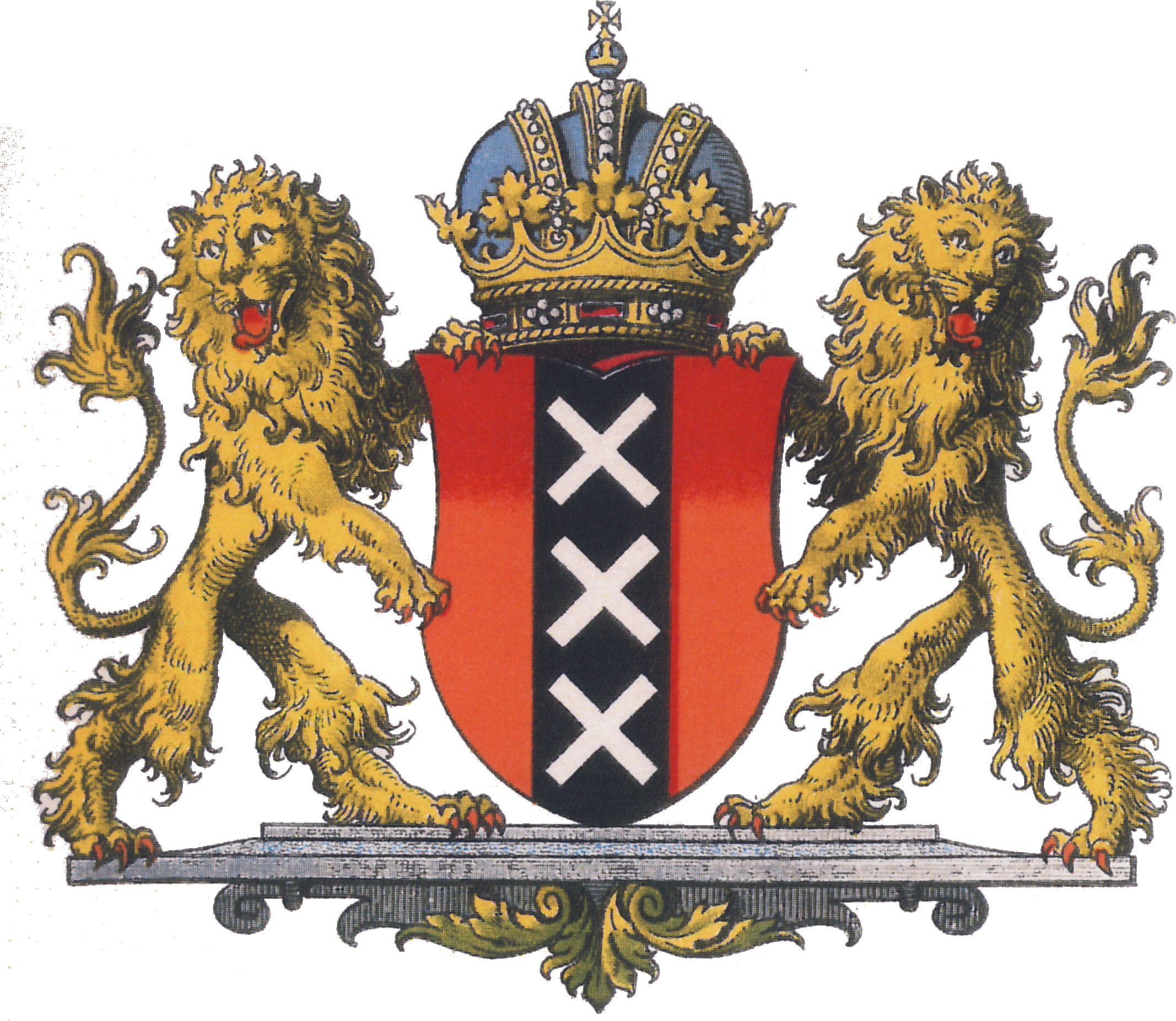 Ströhl Ha Wappen Amsterdam - Amsterdam Coat Of Arms (2134x1852)