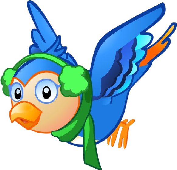 Blue Bird Cartoon Images - Pilsan Sevimli Hayvanlar 4x4 Puzzle 03-196 (600x600)