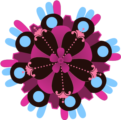 Whimsical Flower Clip Art - Flowers Abstract Clipart Png (550x550)