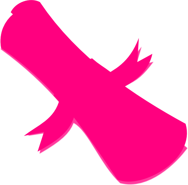Clipart Diploma - Diploma Pink Png (600x592)