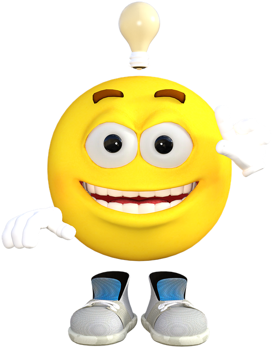 Idea, Emoticon, Emoji, Expression, Face, Smile, Funny - Great Ideas Emoji Wide Rule Composition Notebook (720x720)
