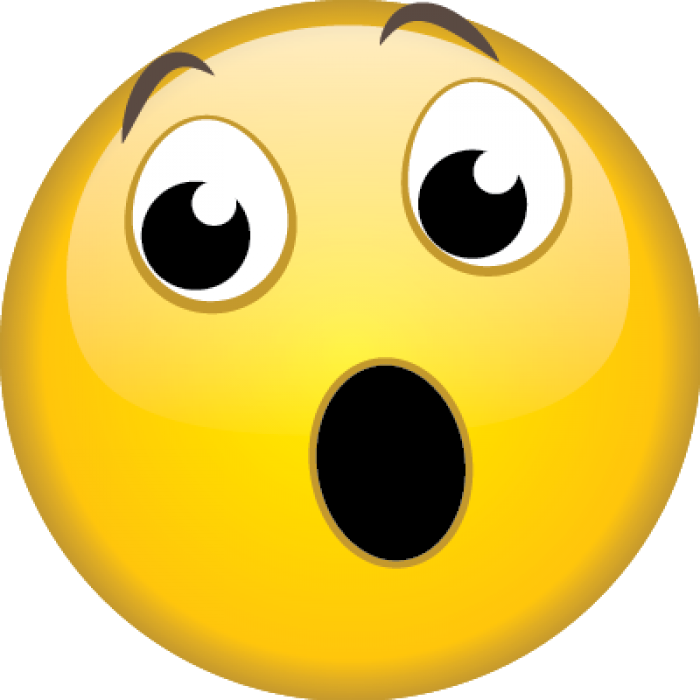 Emojiworld Smiley Emoticon Face - Surprised Emoji Clipart (700x700)