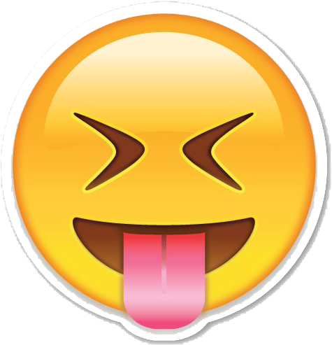 Emoji Face Png Image - Tongue Out Emoji Sticker (512x528)