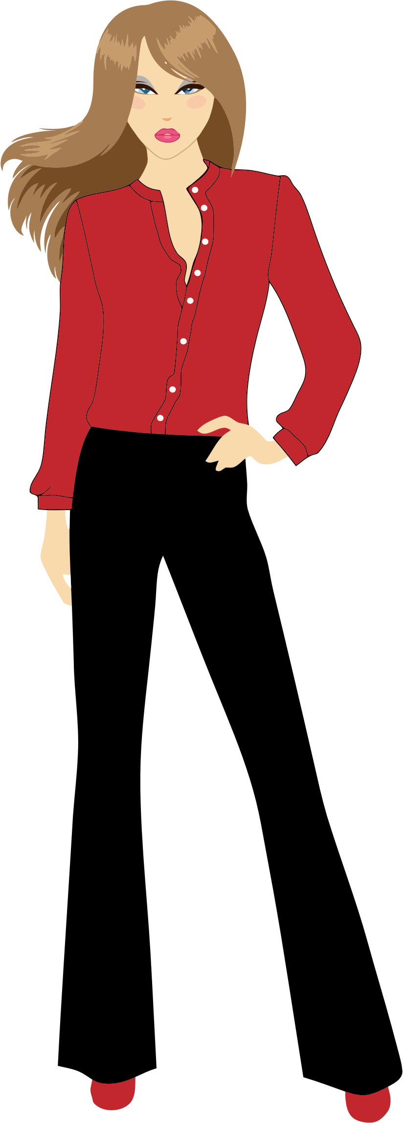 Woman Clipart Png - Hand On Hip Clipart (824x2294)