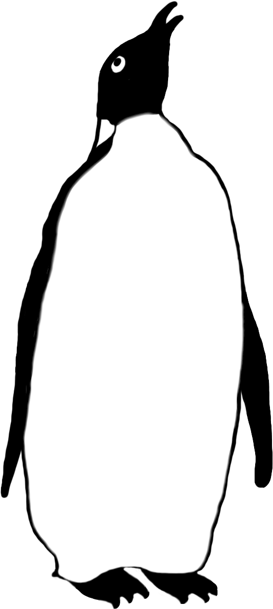 Emperor Penguin Bird Drawing Clip Art - Emperor Penguin Bird Drawing Clip Art (738x1287)