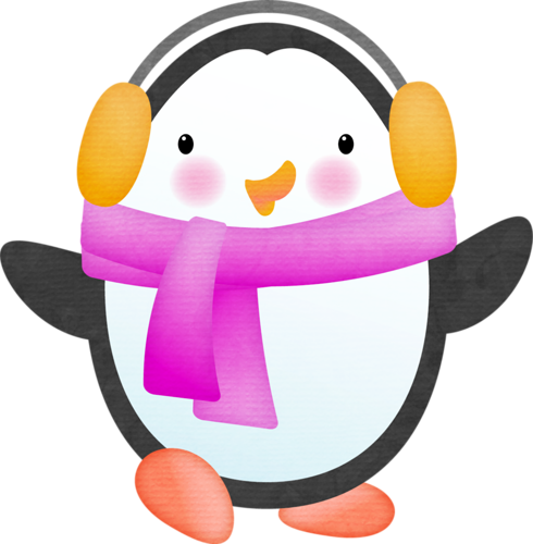 Ladylony Альбом «christmas & Winter ** Скрап-наборы - Penguin (490x500)