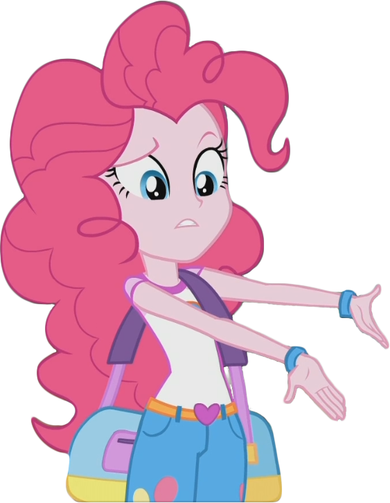 Bag, Bracelet, Equestria Girls, Gesture, Heart, Jewelry, - Pinkie Pie (563x726)