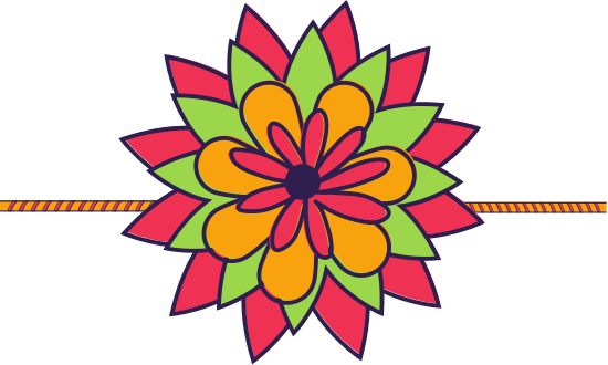 Colourful Flower Design Rakhi Icons By Canva Rh Canva - Ktm 50 Sx 52 Sproket (550x330)