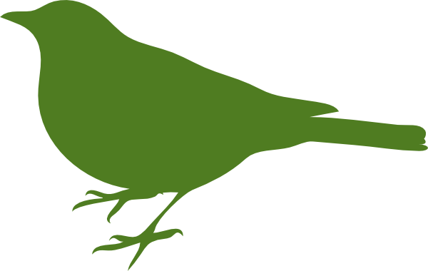 Green Bird Profile Clip Art At Clker Com Vector Online - Bird Silhouette Clip Art (600x380)