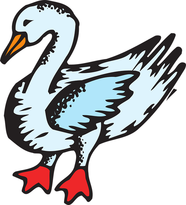 Animal Stylized, Blue, Feet, Style, Wings, Art, Goose, - Blue Goose Tavern Bronx (653x720)
