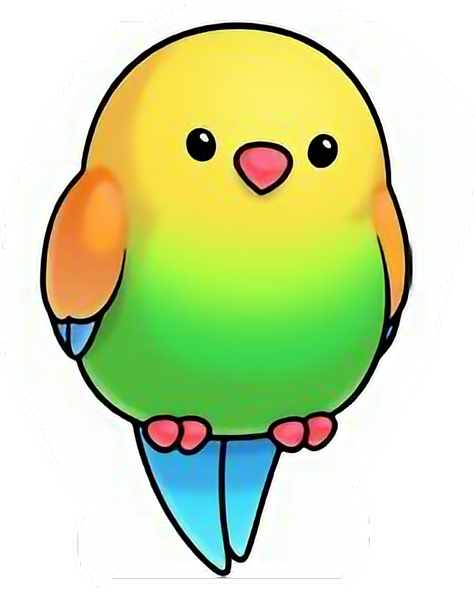 Parrot Sticker - Cute Cartoon Animals (680x848)