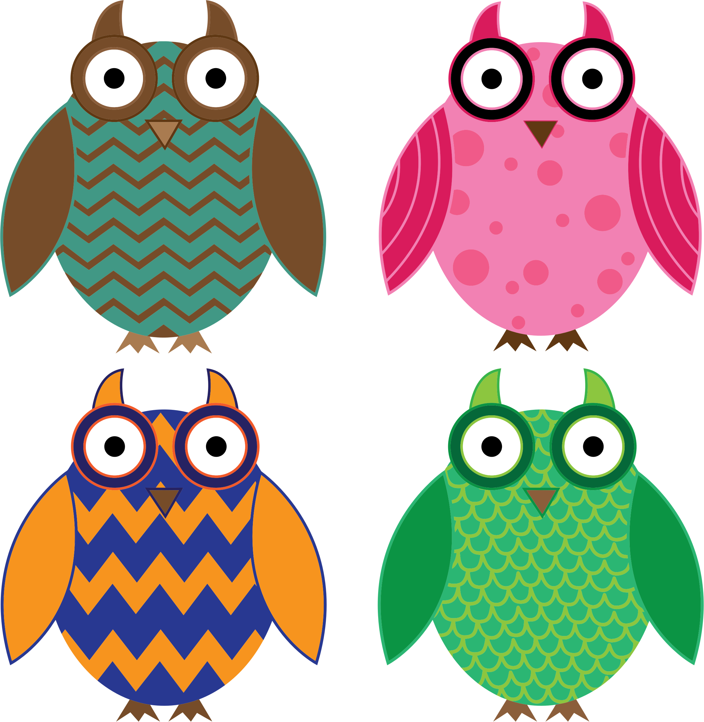 Colorful Owls - Colorful Owls (2314x2373)
