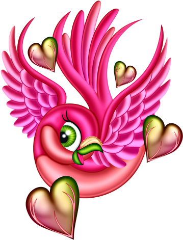 Bird Clipart - Rockabilly Bird Png Transparent (384x490)