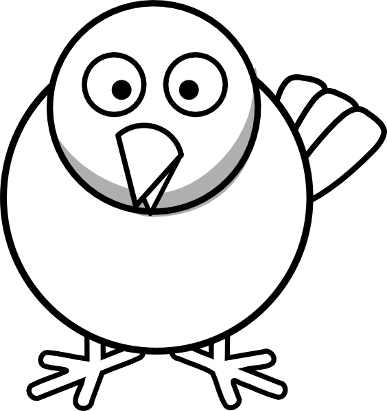 Bird Clip Art - Turkey Clip Art Black (564x598)