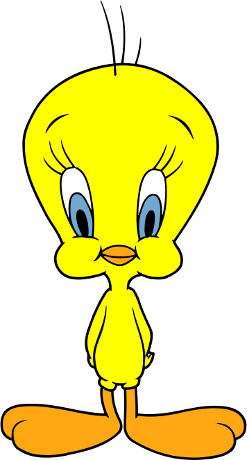 Tweety Bird Vector - Looney Toons Tweety Bird (356x662)