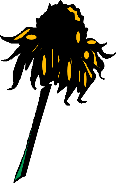 Wilting Sunflower Png (378x597)