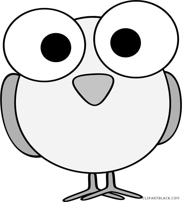 Cartoon Bird Animal Free Black White Clipart Images - Free Question Mark Png (615x685)