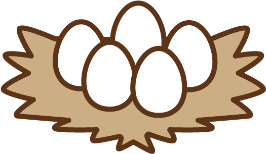 Chicken Egg Nest Clip Art - Ninho Com Ovos Desenho (625x624)