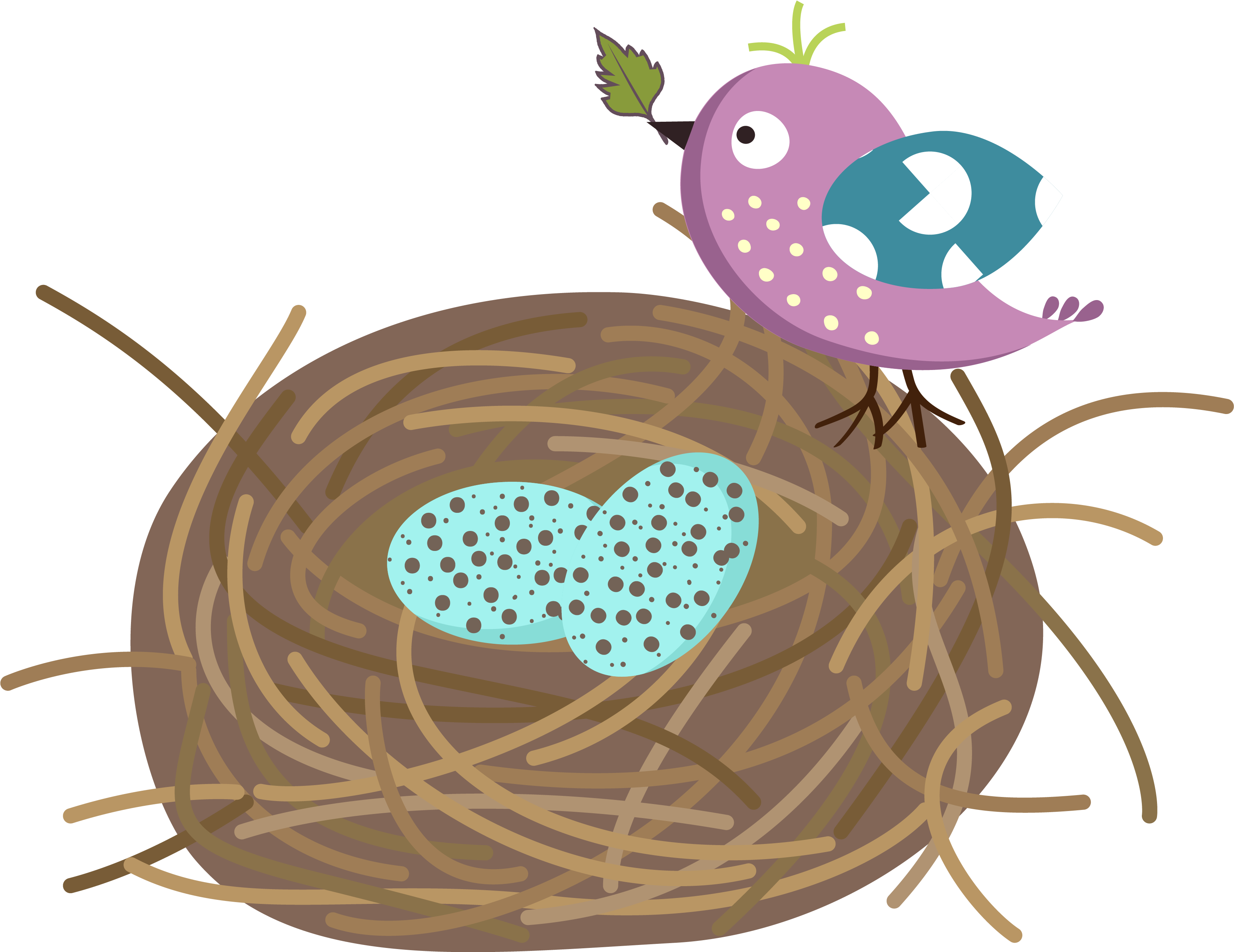 Vector Cartoon Bird Nest - Cartoon Bird Nest (4115x3748)